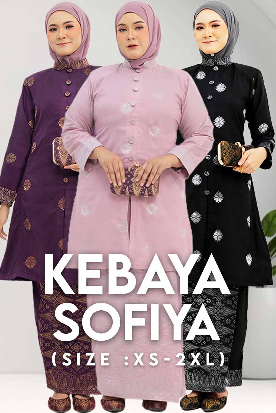 Baju Songket Kebaya Sofia - Xs to 2xl - songketexclusive
