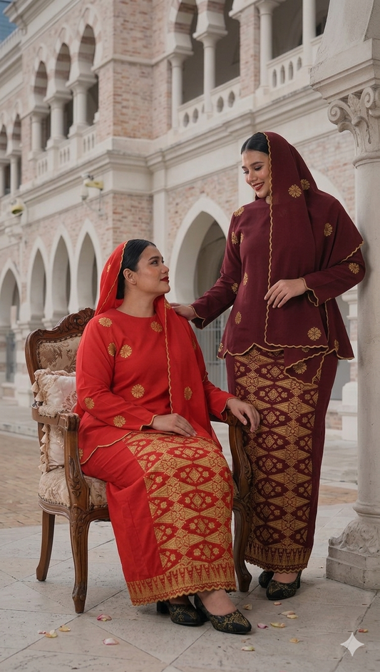 Kurung Aura Sekali Selendang - New In Kurung Family - Xs to 12xl
