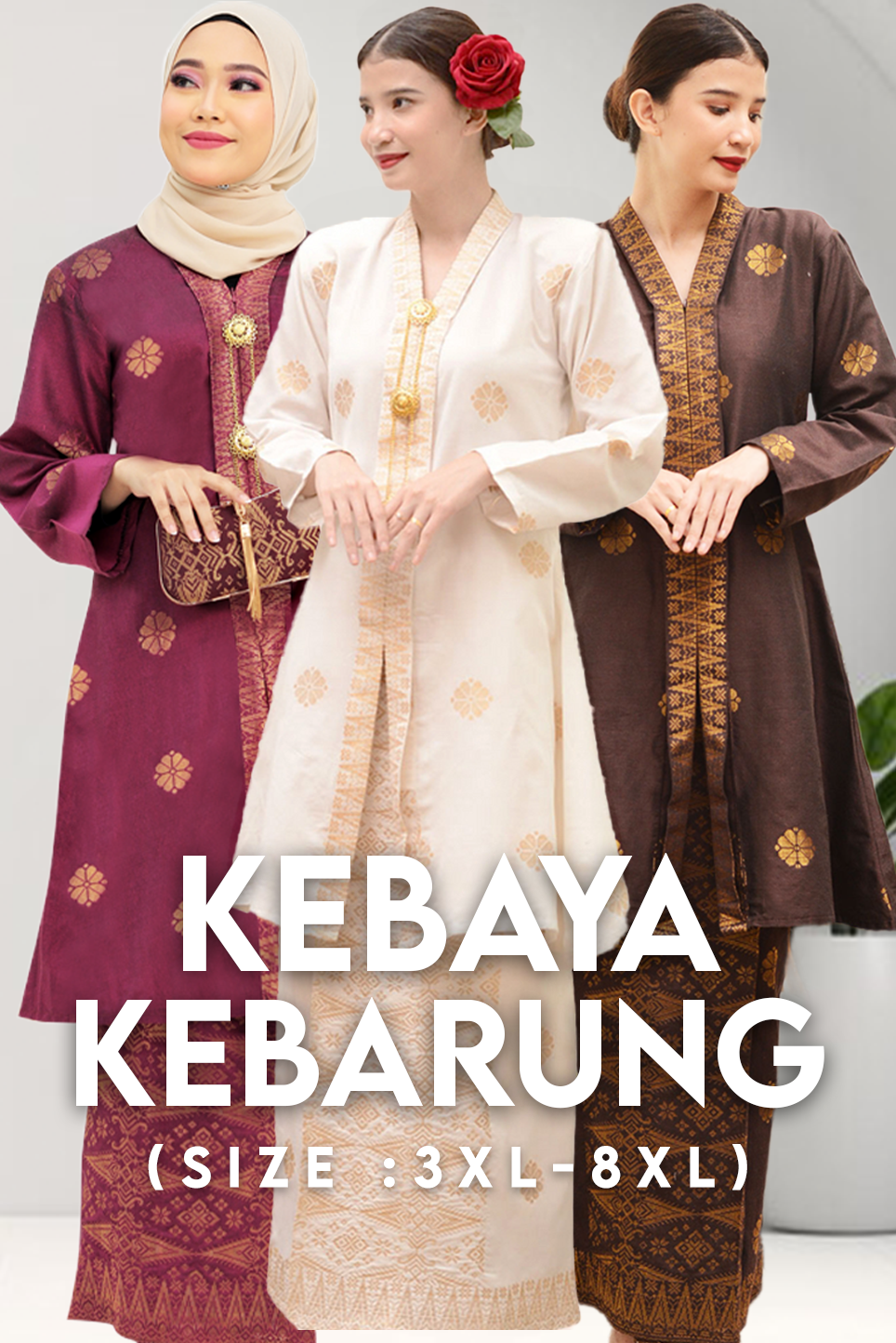 Baju Kebaya Kebarung | Kebaya Casual | - songketexclusive