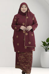 Sekali Selendang Kurung Moden: 100% Cotton (10XL-12XL)