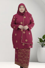 Sekali Selendang Kurung Moden: 100% Cotton (10XL-12XL)