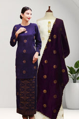 Sekali Selendang Kurung Moden: 100% Cotton (10XL-12XL)