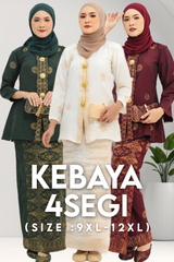 Kebaya 4Segi Plus Size - songketexclusive