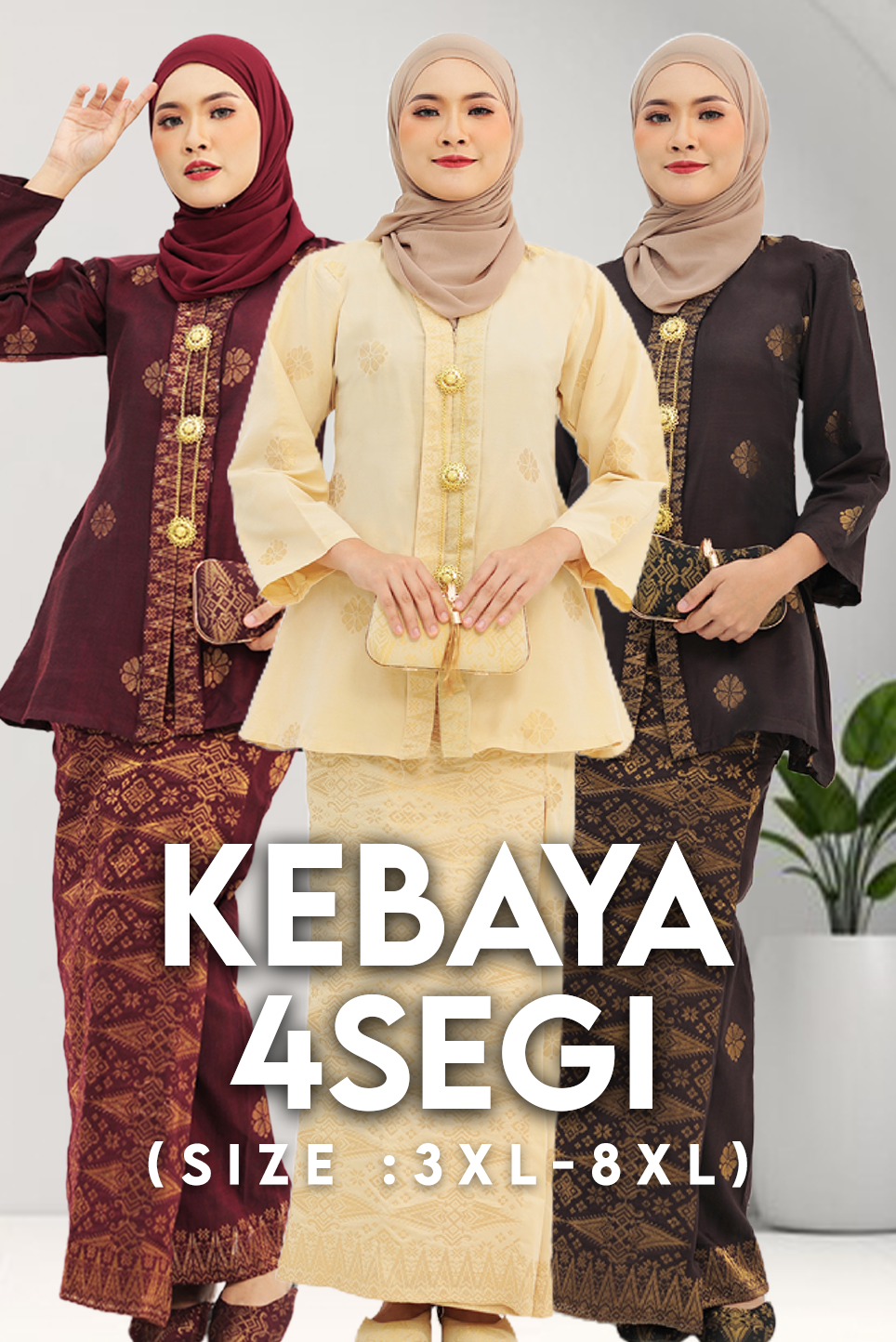 Kebaya 4Segi Plus Size | - songketexclusive