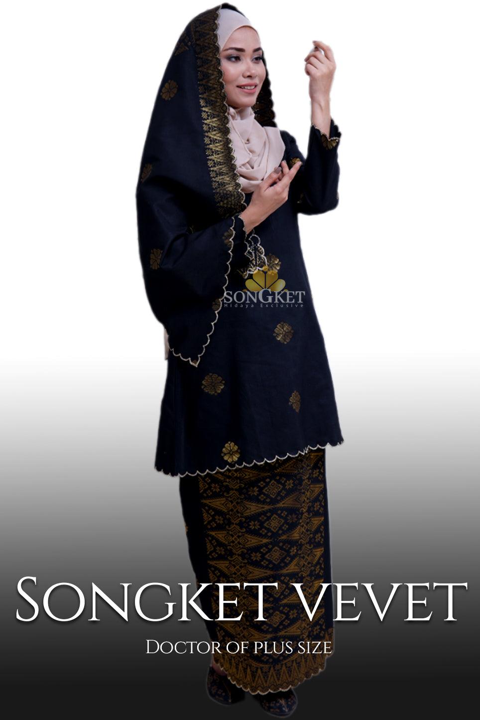 Songket Vevet + Selandang - songketexclusive