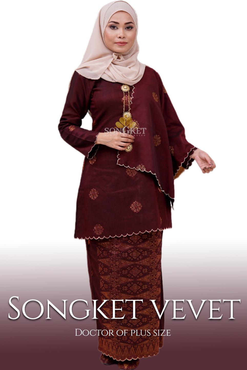 Songket Vevet + Selandang - songketexclusive