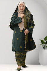Kurung Pahang Sekali Selendang – 100% Cotton Bunga Tabur (2xl-6xl)