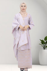 Kurung Pahang Sekali Selendang – 100% Cotton Bunga Tabur (2xl-6xl)