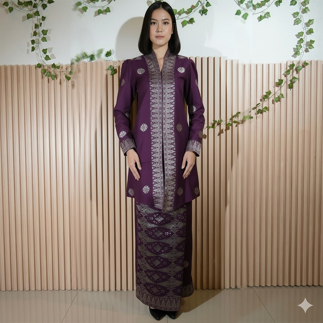 Baju Kebaya Elegant -  Baju + Free Matching Selandang 🤩