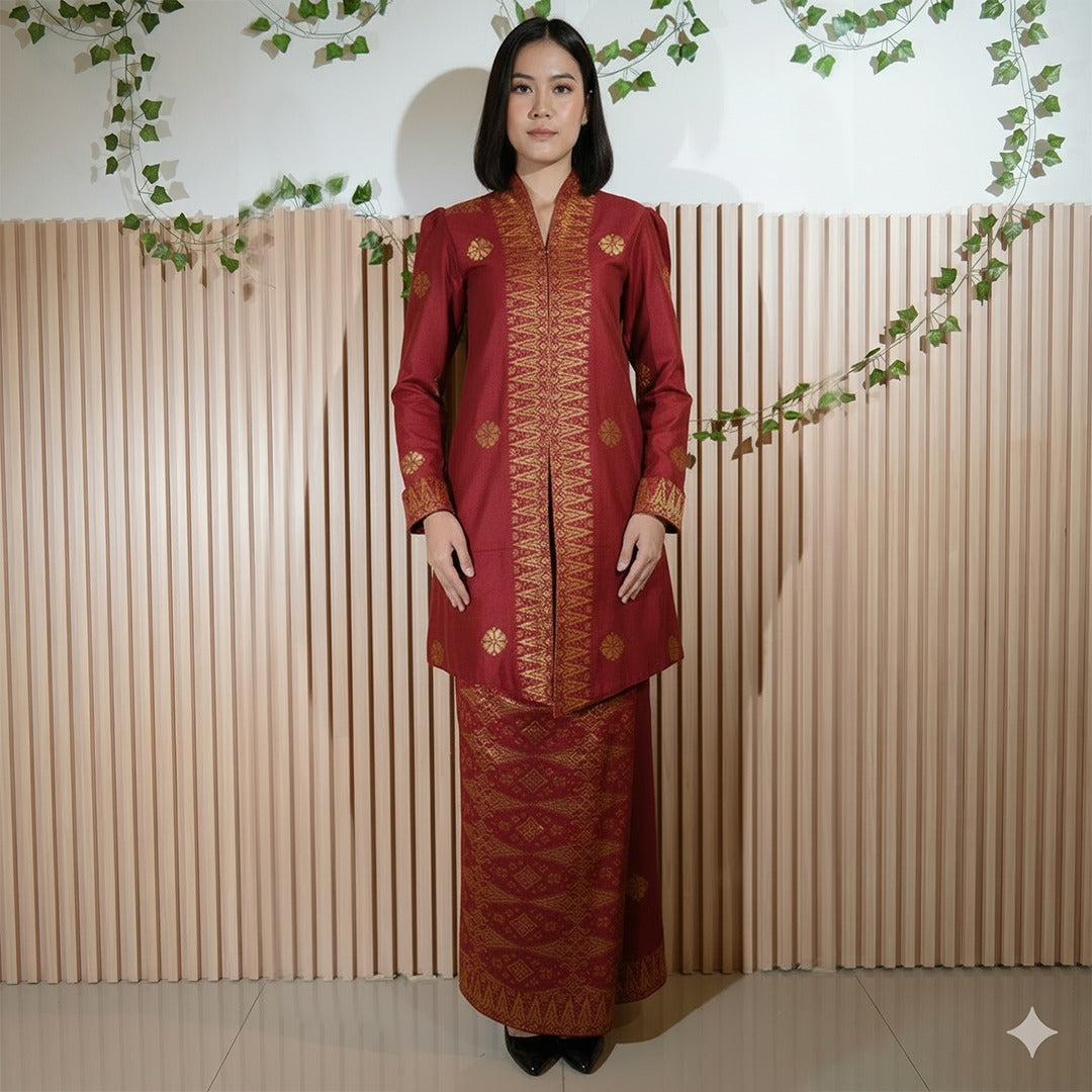 Baju Kebaya Elegant -  Baju + Free Matching Selandang 🤩