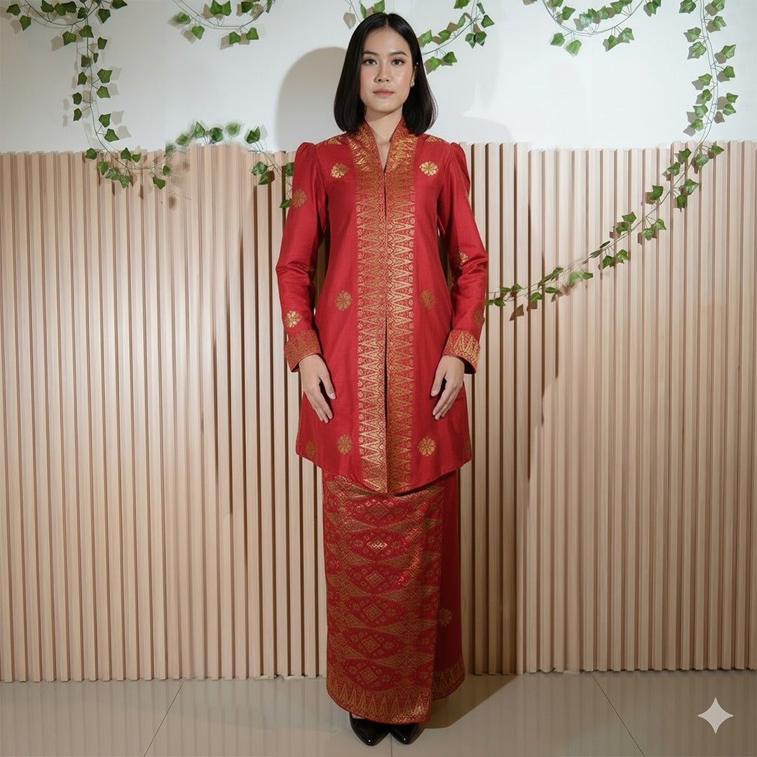 Baju Kebaya Elegant -  Baju + Free Matching Selandang 🤩