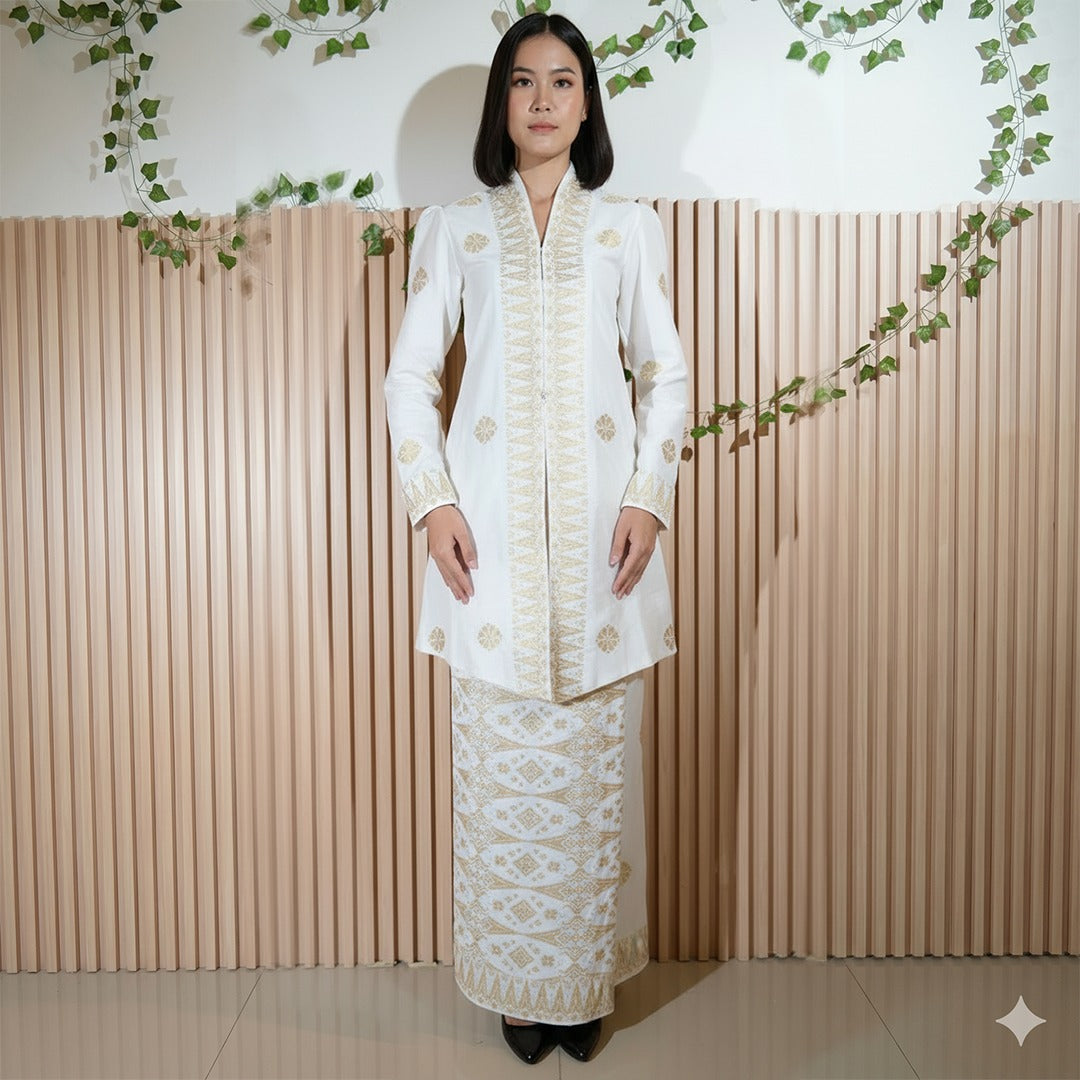 Baju Kebaya Elegant -  Baju + Free Matching Selandang 🤩