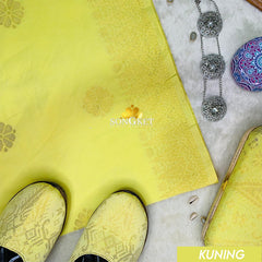 Kurung Pahang Sekali Selendang – 100% Cotton Bunga Tabur (2xl-6xl)