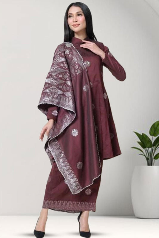 Baju Cecak Musang - Free Selendang - Xs to 5xl - songketexclusive