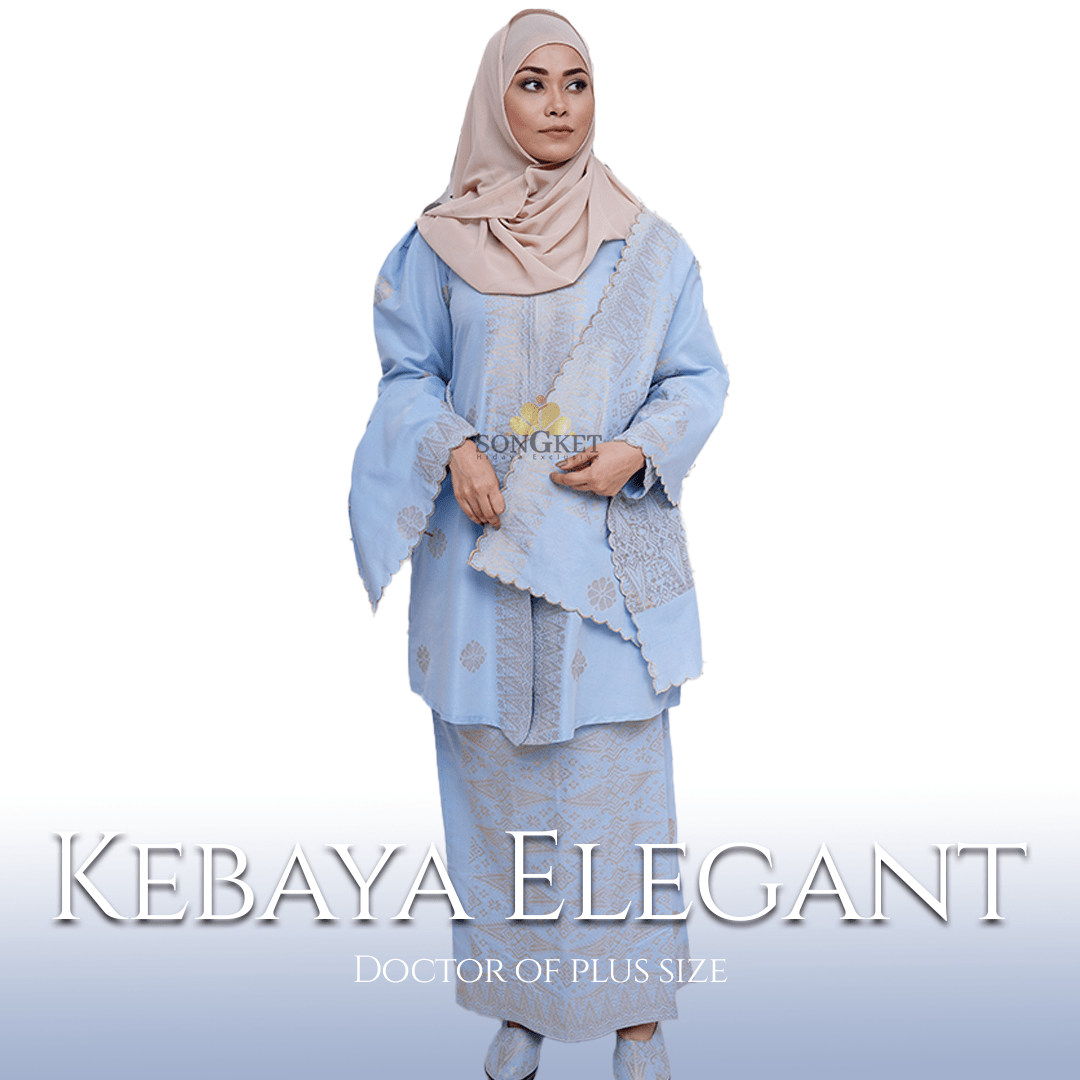 Baju Kebaya Elegant - Baju + Free Matching Selandang 🤩 - songketexclusive