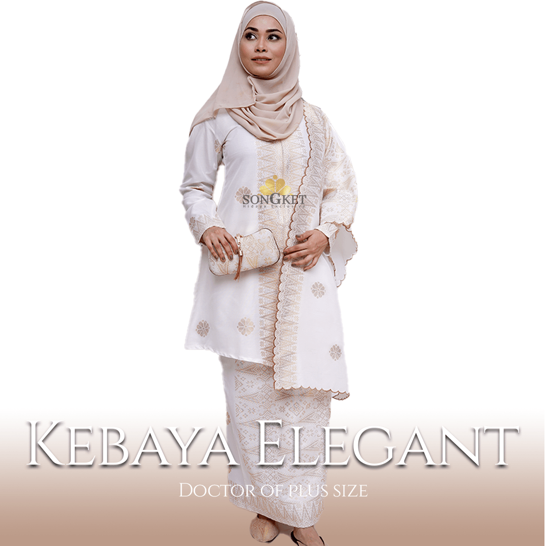 Baju Kebaya Elegant - Baju + Free Matching Selandang 🤩 - songketexclusive