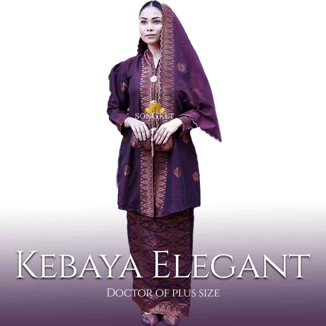 Baju Kebaya Elegant - Baju + Free Matching Selandang 🤩 - songketexclusive