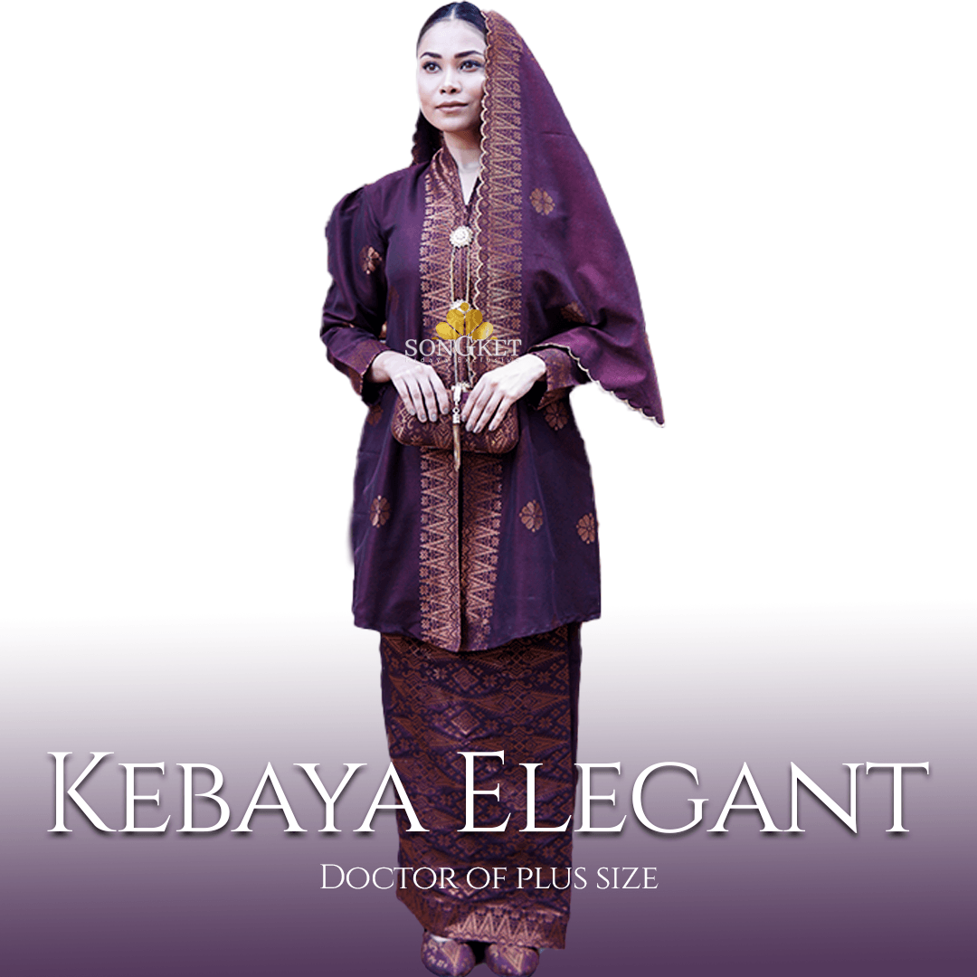 Baju Kebaya Elegant - Baju + Free Matching Selandang 🤩 - songketexclusive
