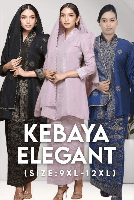 Baju Kebaya Elegant - Baju + Free Matching Selandang 🤩 - songketexclusive