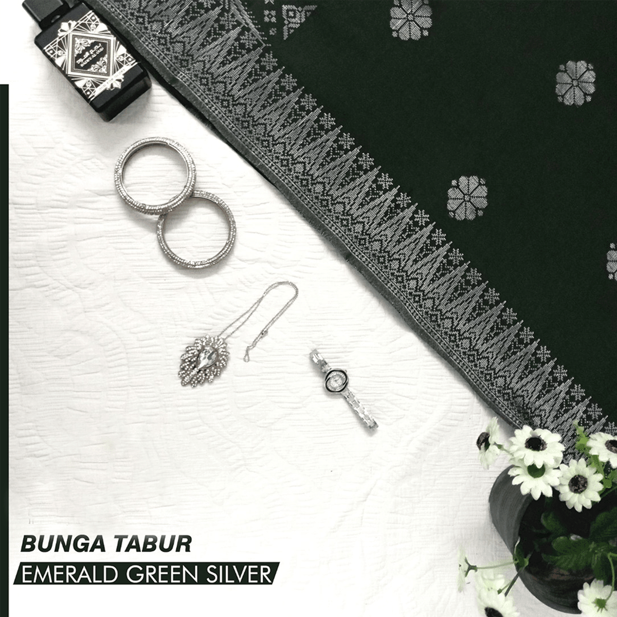 Baju Kebaya Elegant - Baju + Free Matching Selandang 🤩 - songketexclusive