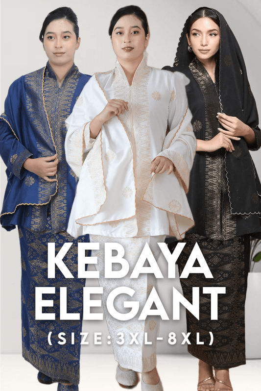 Baju Kebaya Elegant - Baju + Free Matching Selandang 🤩 - songketexclusive