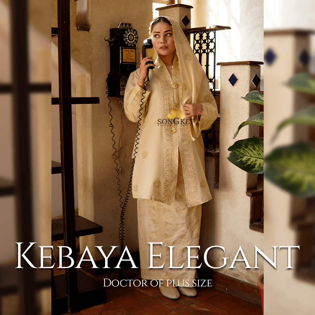 Baju Kebaya Elegant - Baju + Free Matching Selandang 🤩 - songketexclusive
