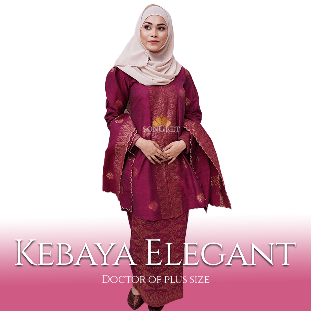 Baju Kebaya Elegant - Baju + Free Matching Selandang 🤩 - songketexclusive