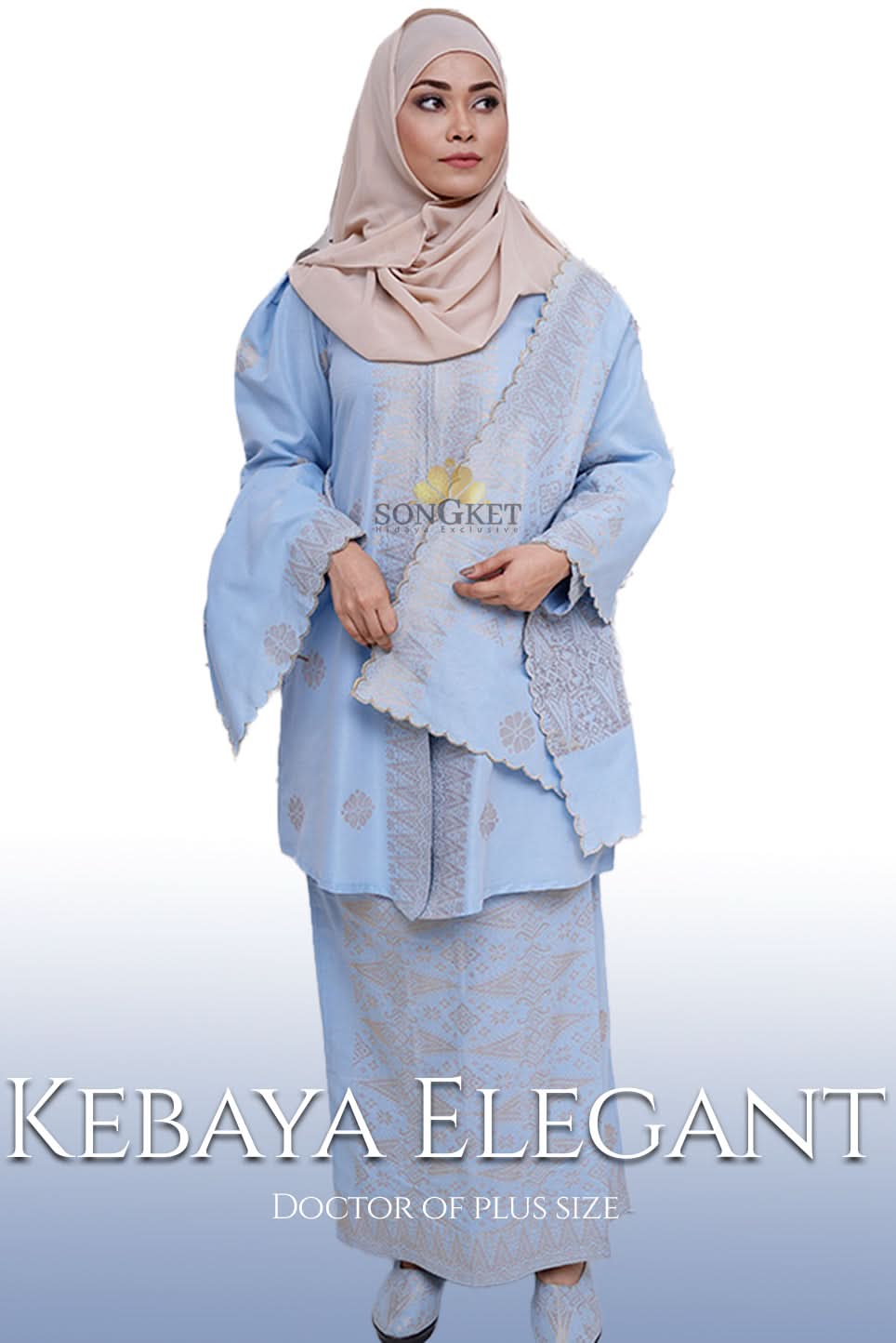 Baju Kebaya Elegant - Baju + Free Matching Selandang 🤩 - songketexclusive