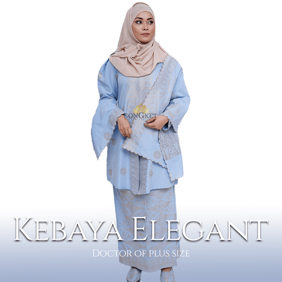 Baju Kebaya Elegant - Baju + Free Matching Selandang 🤩 - songketexclusive
