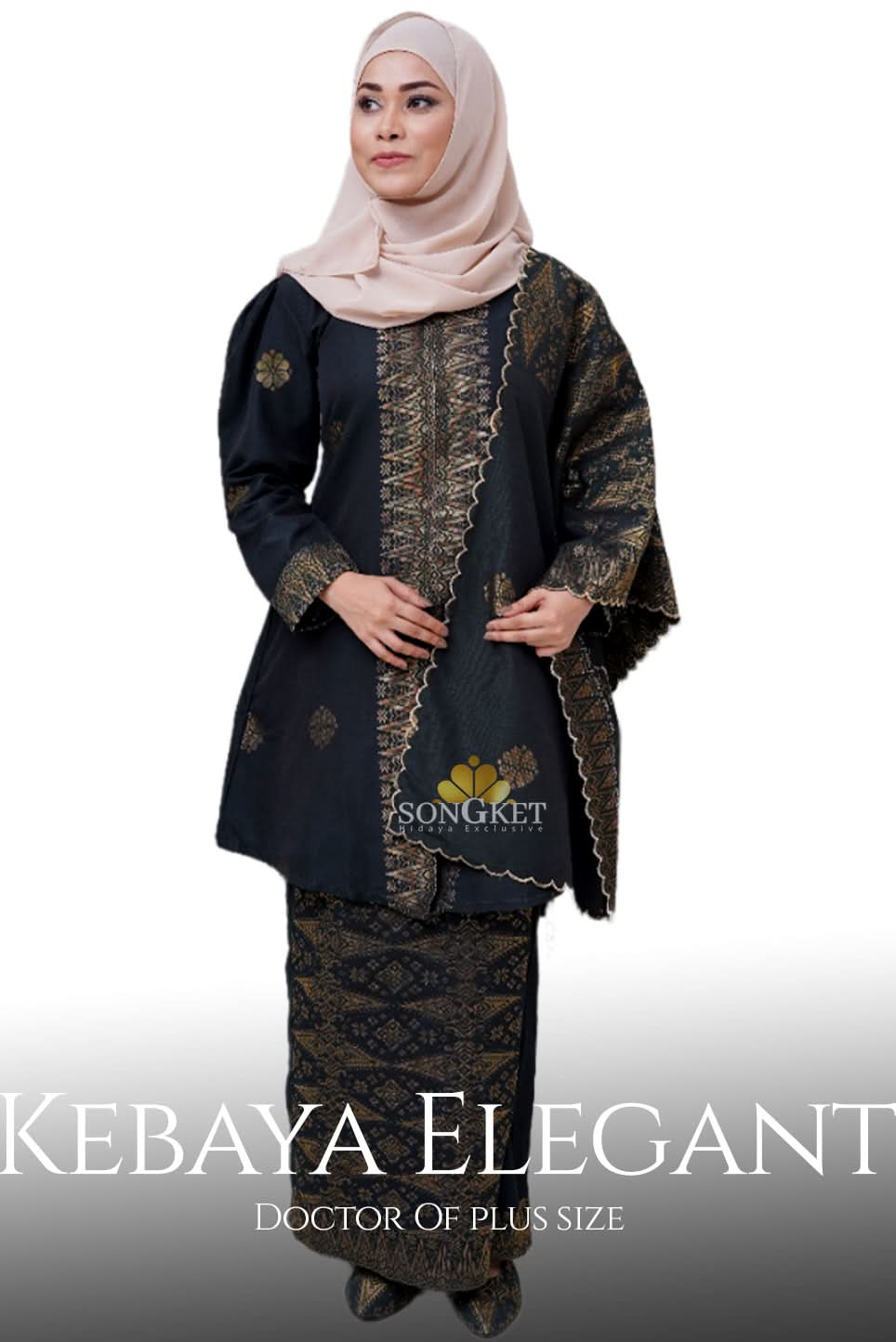 Baju Kebaya Elegant - Baju + Free Matching Selandang 🤩 - songketexclusive