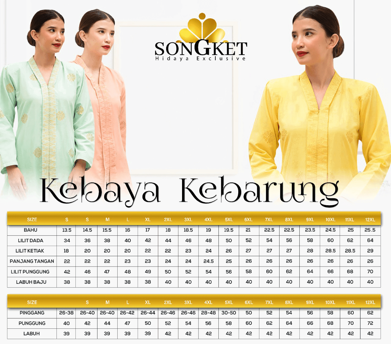 Baju Kebaya Kebarung | Kebaya Casual | - songketexclusive