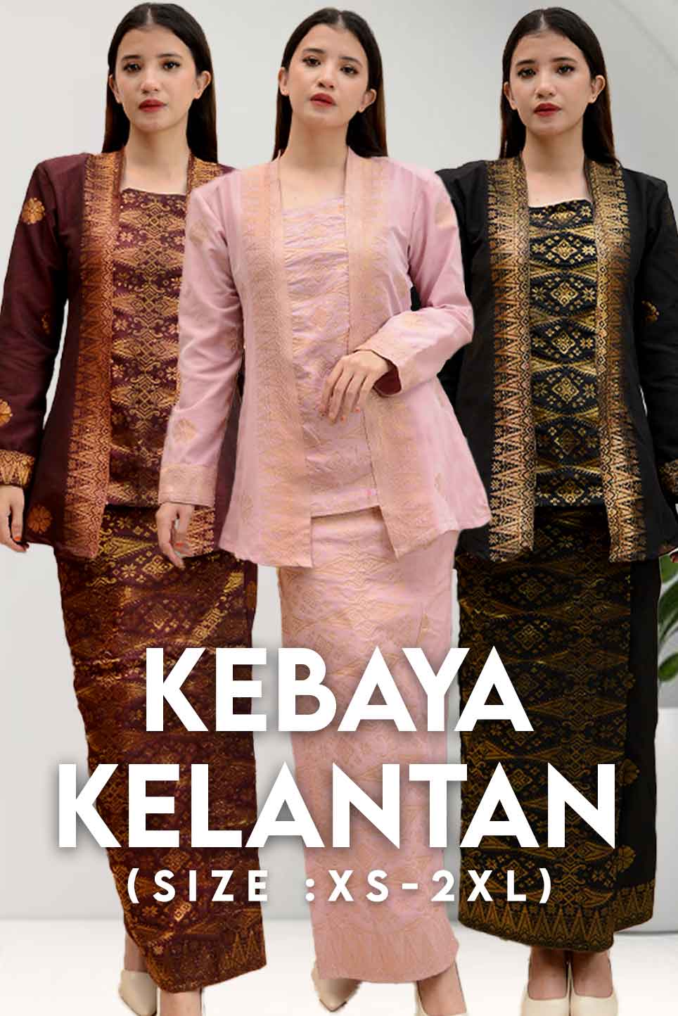 Baju Kebaya Kelantan - Xs to 2xl - songketexclusive