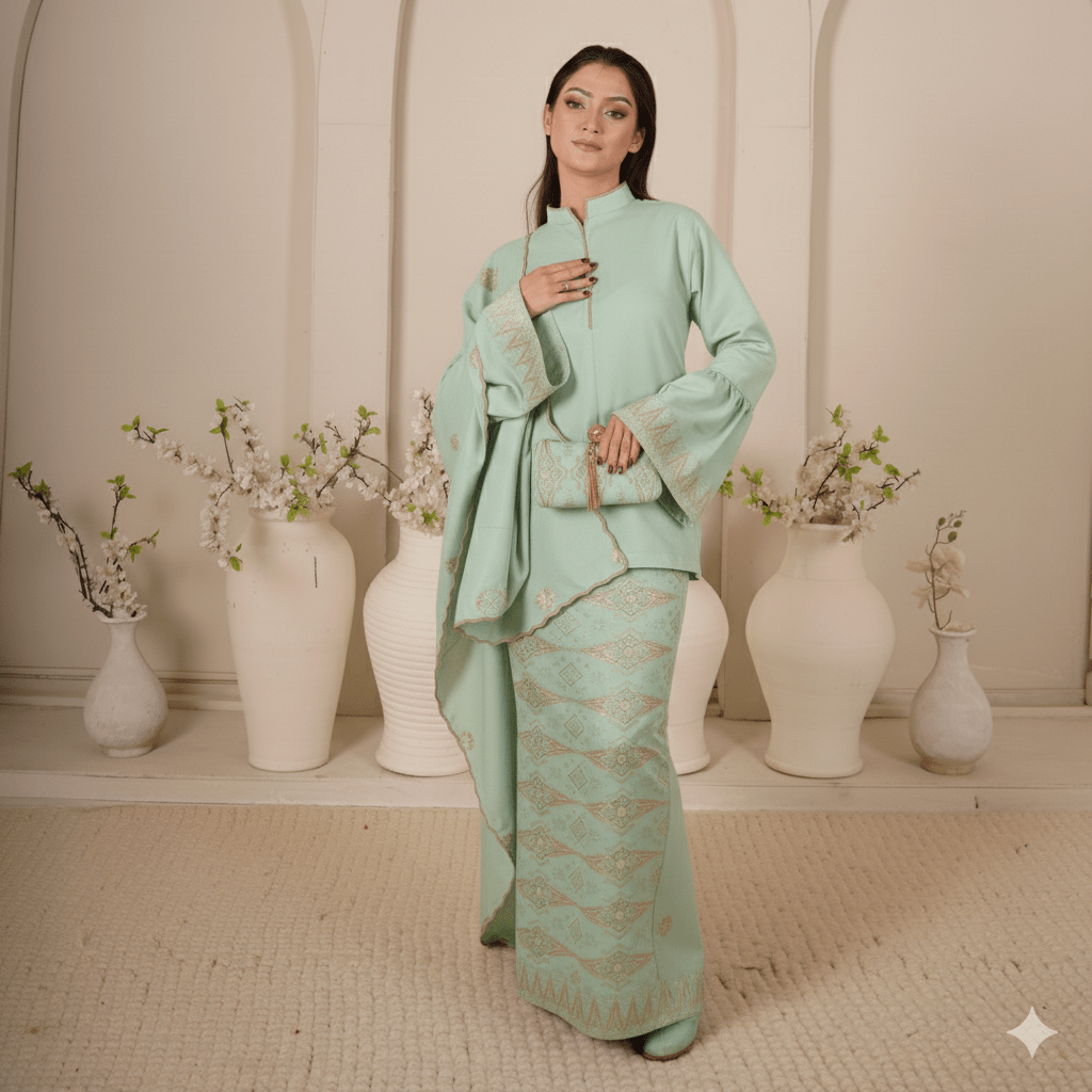 Baju Kedah Nor Masita Free Selendang - Xs to 10xl - songketexclusive