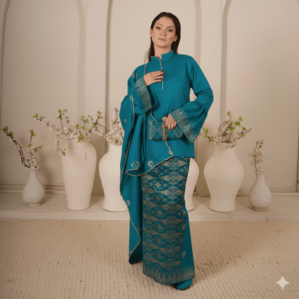Baju Kedah Nor Masita Free Selendang - Xs to 10xl - songketexclusive