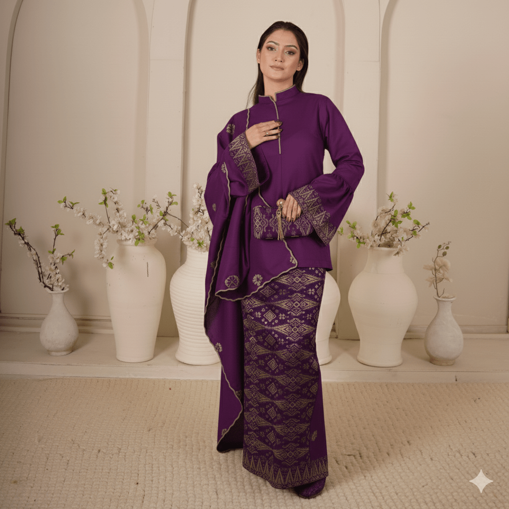 Baju Kedah Nor Masita Free Selendang - Xs to 10xl - songketexclusive