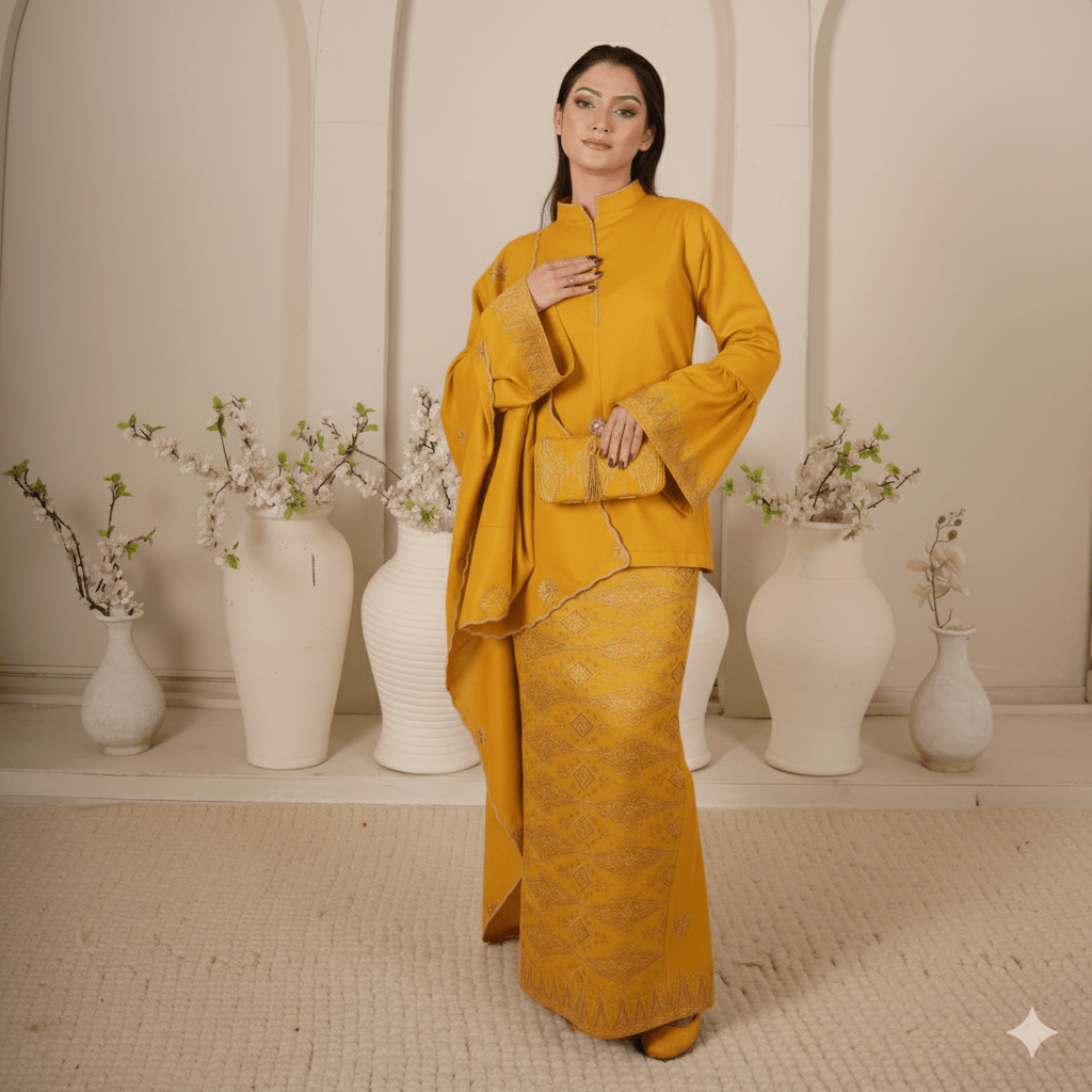 Baju Kedah Nor Masita Free Selendang - Xs to 10xl - songketexclusive