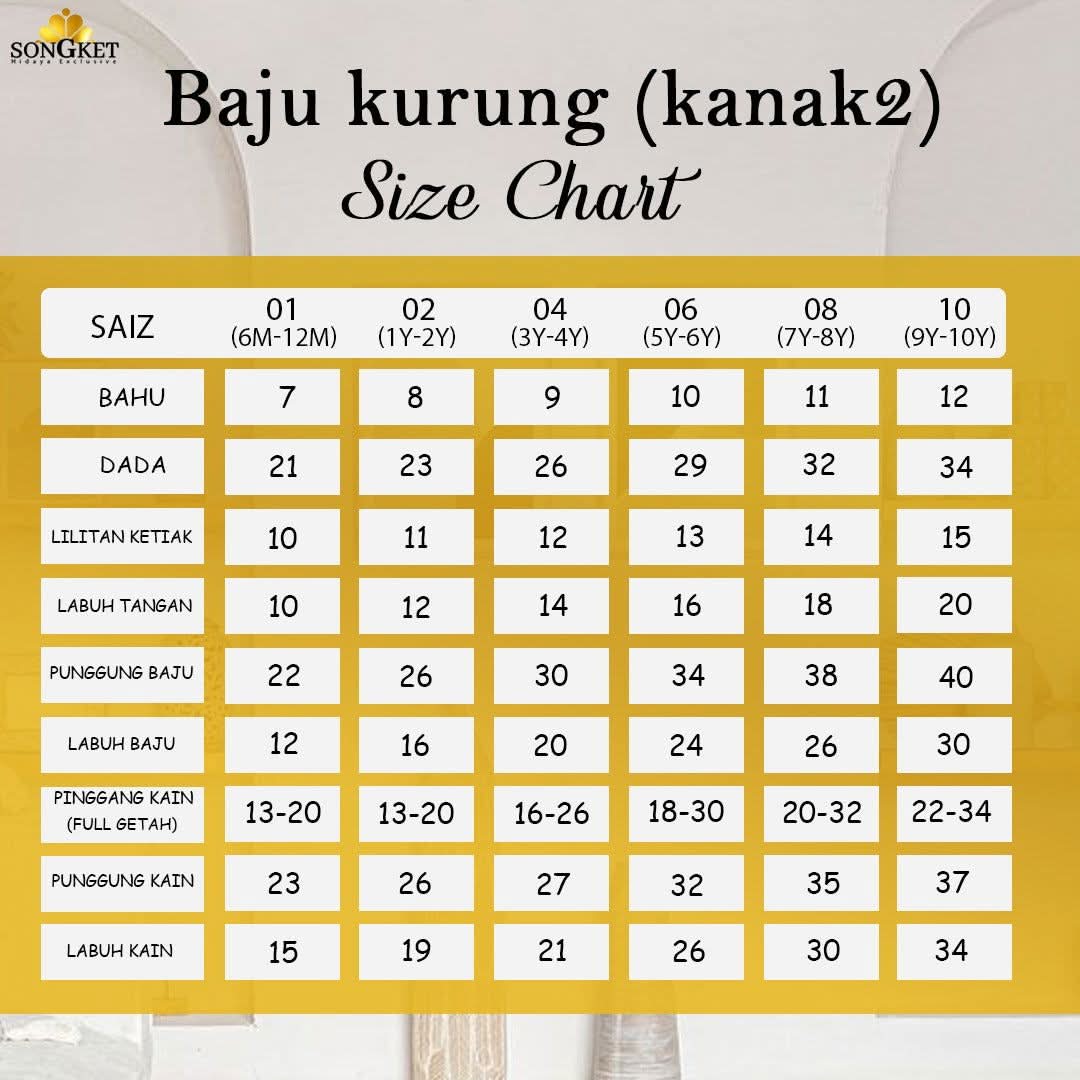 Baju Kurung Budak | - songketexclusive
