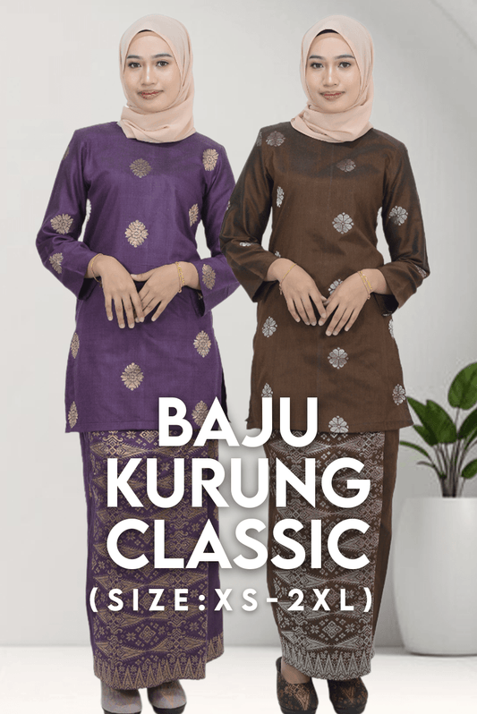 Baju Kurung Classic Sekali Selandang - songketexclusive