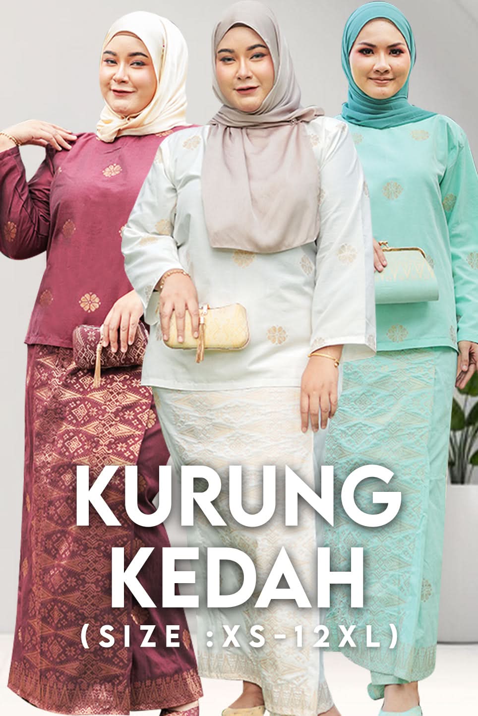 Baju Kurung Kedah - 3XL to 12XL - songketexclusive