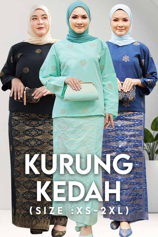 Baju Kurung Kedah - Xs to 2xl - songketexclusive