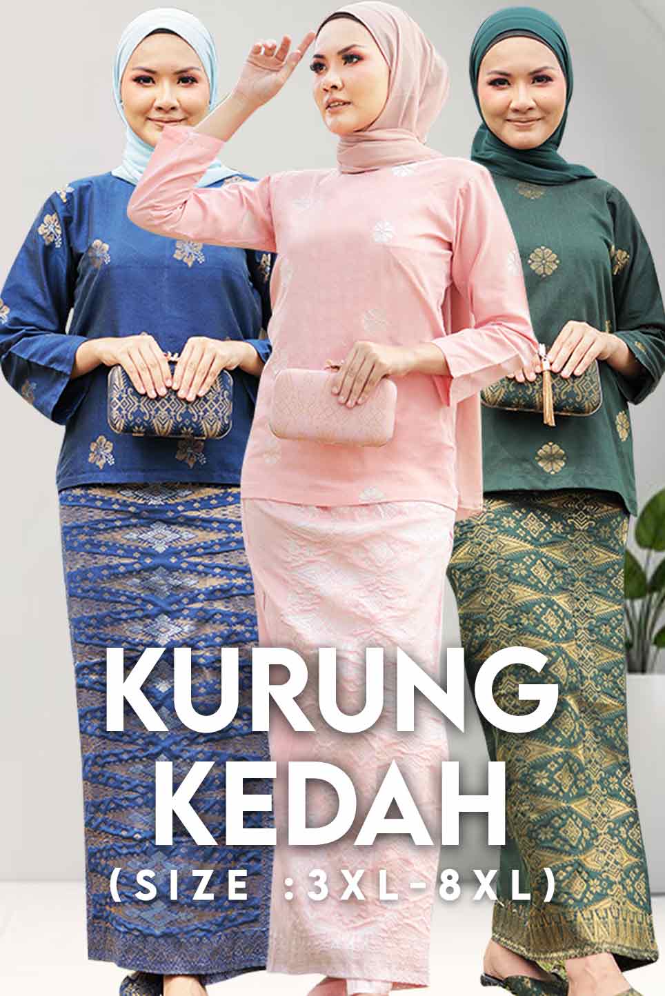 Baju Kurung Kedah - Xs to 2xl - songketexclusive