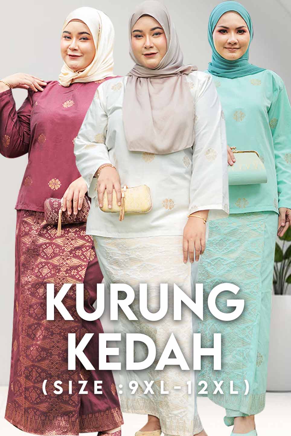 Baju Kurung Kedah - Xs to 2xl - songketexclusive