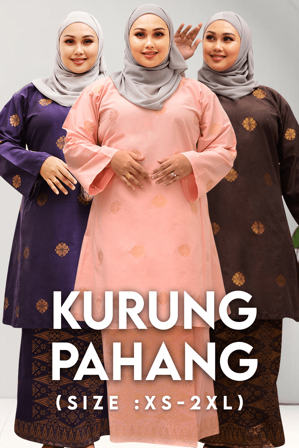 Baju Kurung Pahang | 𝑿𝑺 𝑻𝑶 2𝑿𝑳 - songketexclusive