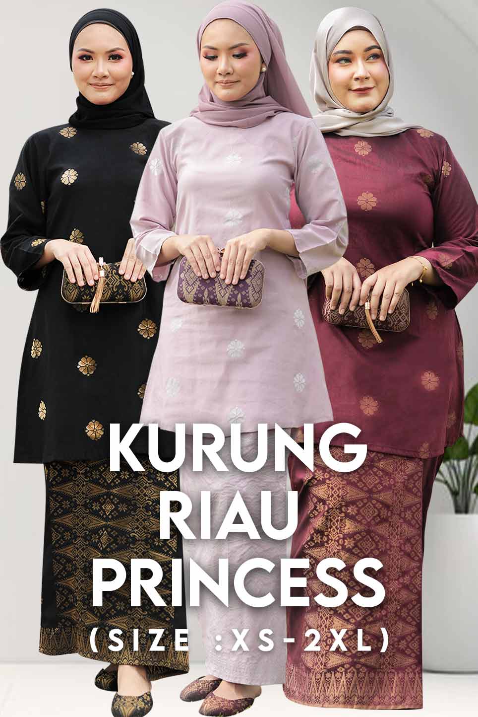 Baju Kurung Riau - 3XL to 12XL - songketexclusive