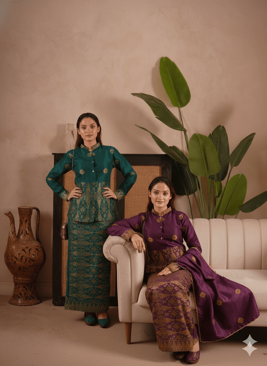 Baju Songket Coraq Cheongsam - Xs to 8xl - songketexclusive