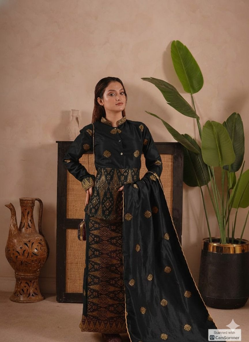 Baju Songket Coraq Cheongsam - Xs to 8xl - songketexclusive