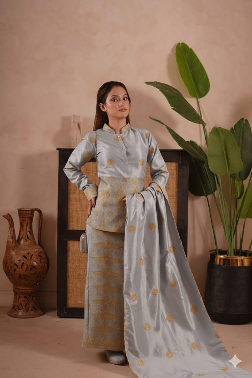 Baju Songket Coraq Cheongsam - Xs to 8xl - songketexclusive