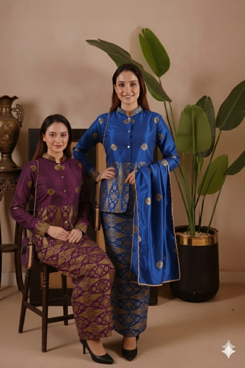 Baju Songket Coraq Cheongsam - Xs to 8xl - songketexclusive