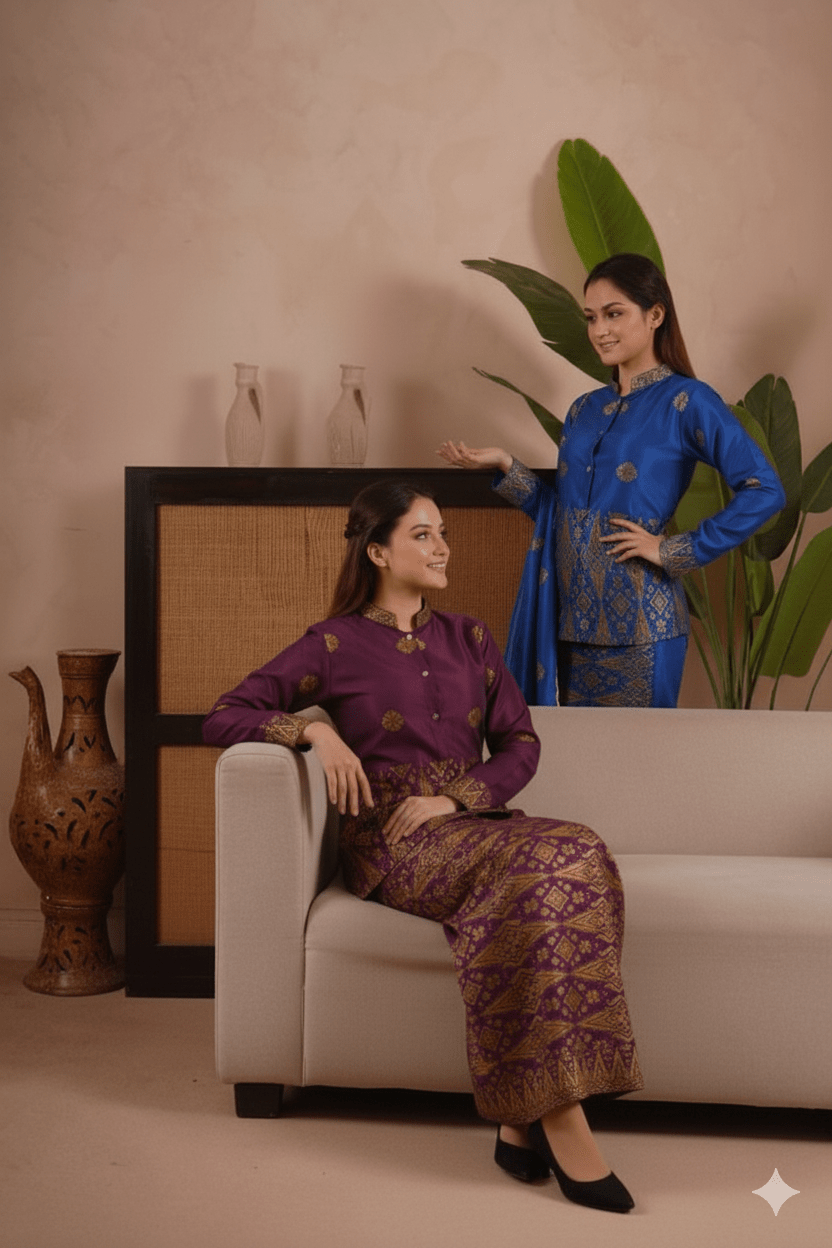 Baju Songket Coraq Cheongsam - Xs to 8xl - songketexclusive