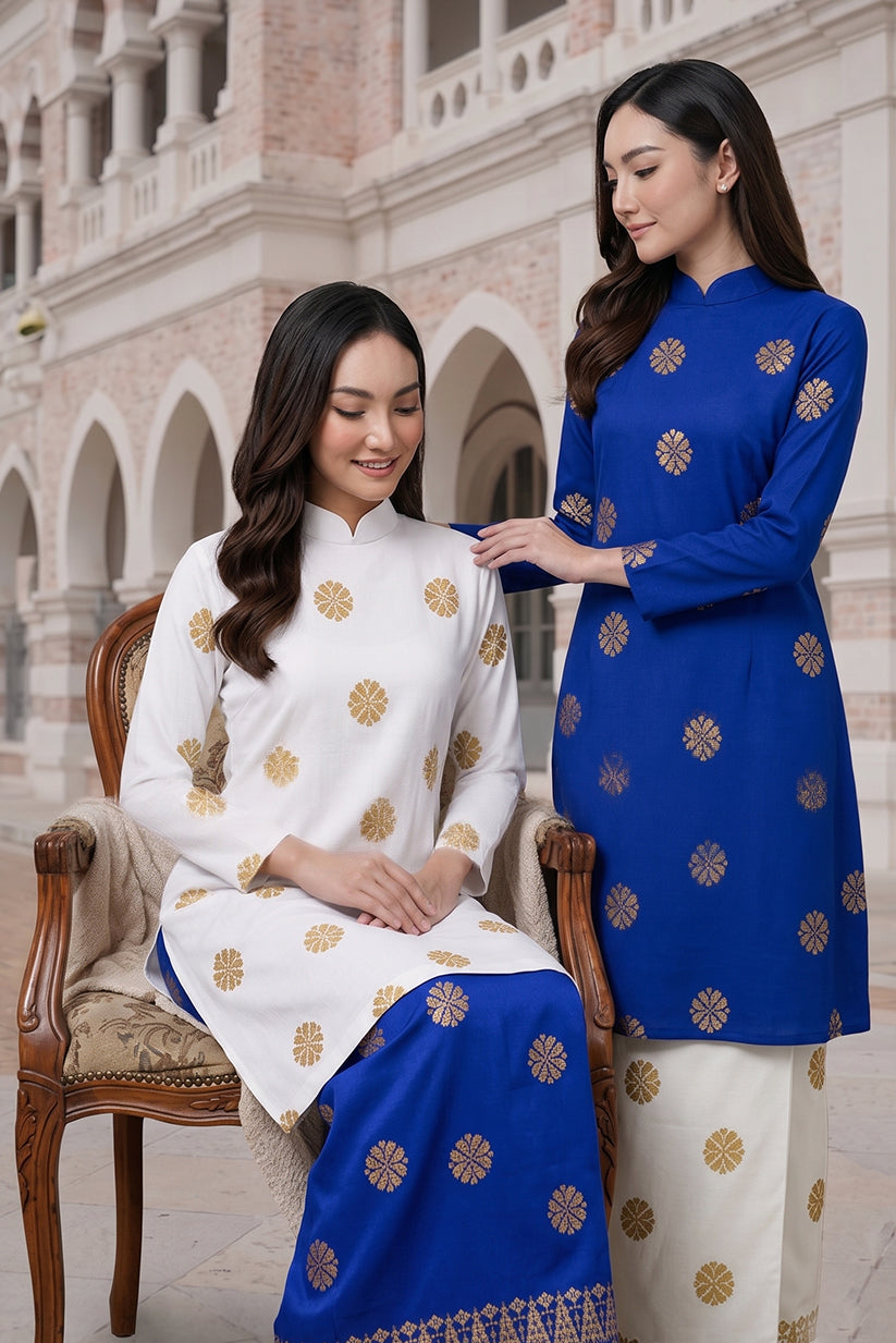 Kurung Cecak Musang - Two Tone New Kurung Family